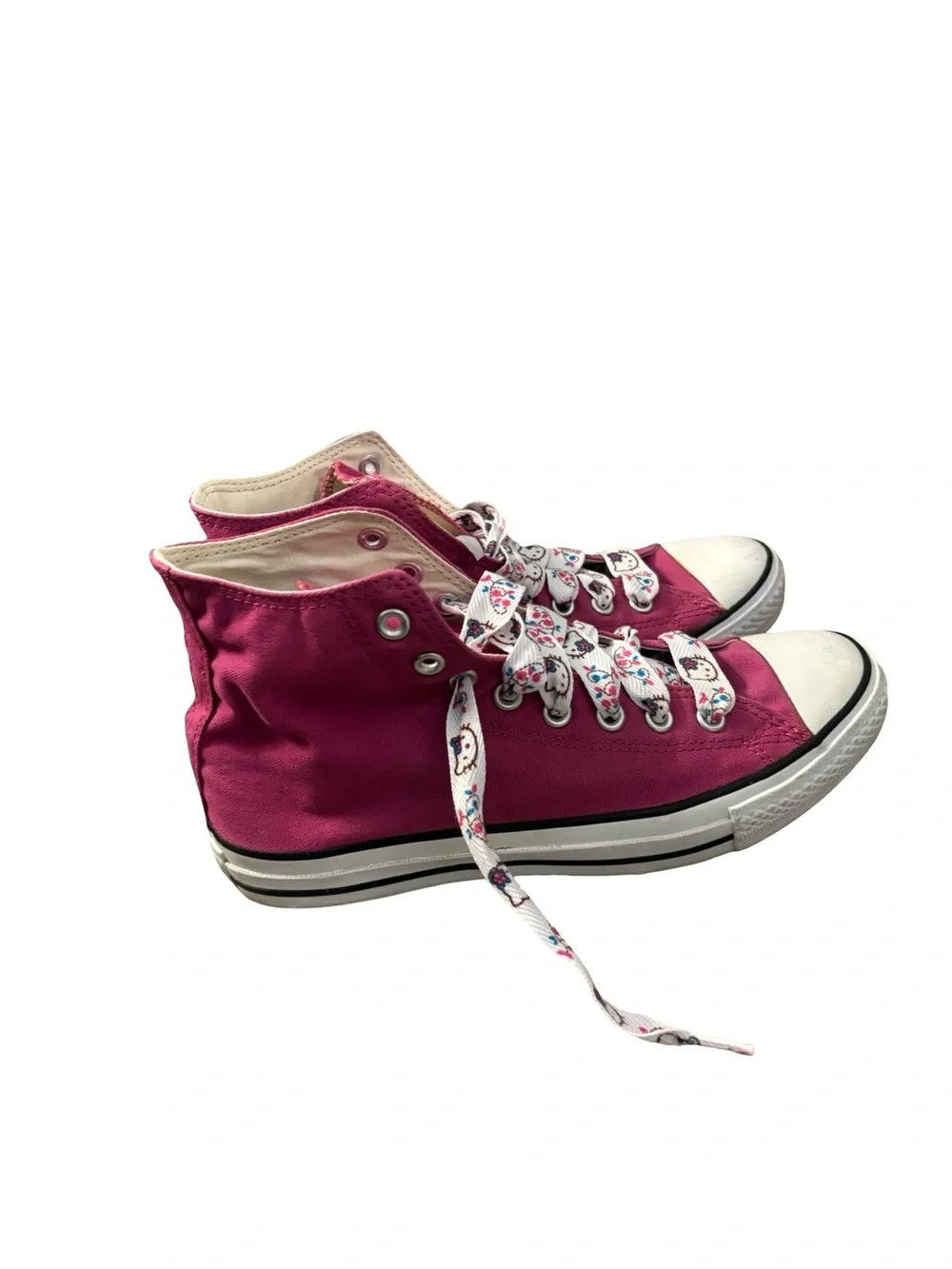 Converse Y2k High Top Magenta Hello Kitty Lases Casual Skater Sneakers Size 10 - Picture 3 of 9